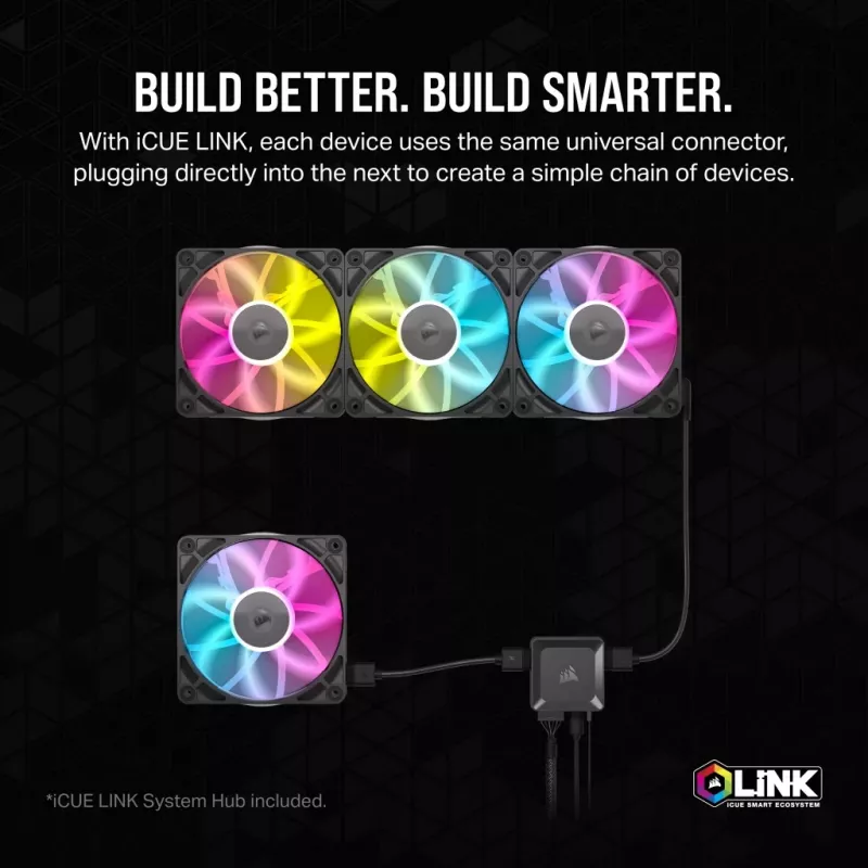 Corsair iCUE LINK RX140 ARGB 140mm Weiß 2er-Pack