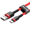 USB-2.0-A-auf-USB-C-Kabel Baseus CATKLF-B09 1m QC3.0 Nylongeflecht rot, Schnellladung und Datensynchronisation