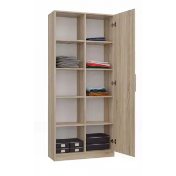 Bücherregal fürs Büro Top e shop RD-80 SONOMA KPL, Eichenfinish, 10 Regalböden, 800×300×1820 mm, Spanplattenrahmen