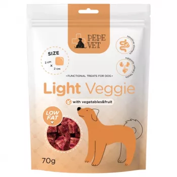 PAKA ZWIERZAKA Pepe VET Leckerli Light Veggie – hypoallergenes, kalorienarmes Hundeleckerli, 70 g, Gemüsegeschmack