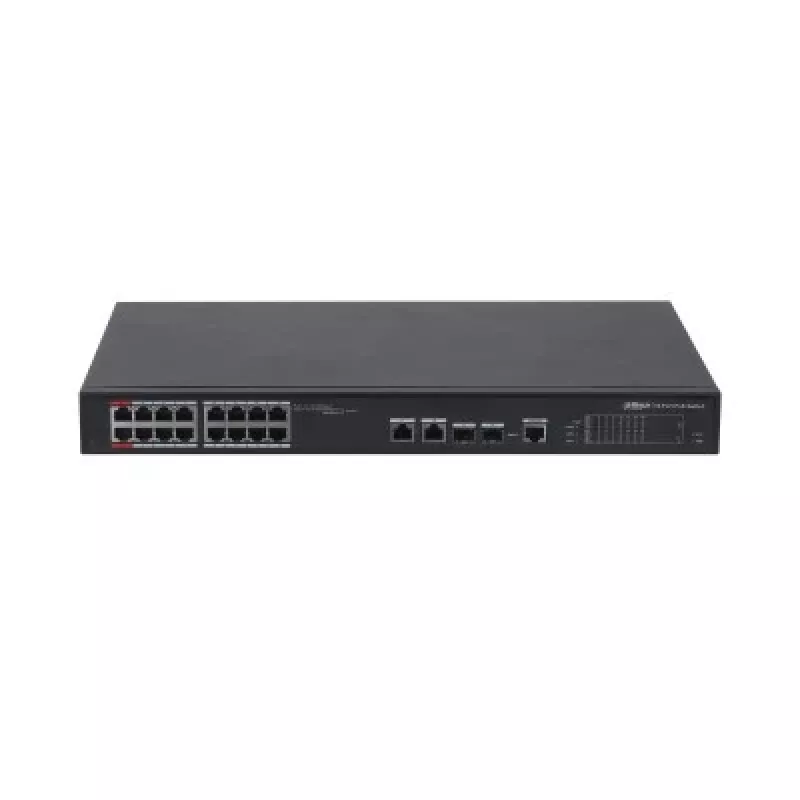 Unmanaged Gigabit Ethernet Switch DAHUA PFS4218-16ET-240, 16x RJ-45 PoE Ports, 8,8 Gbit/s, MAC 4000