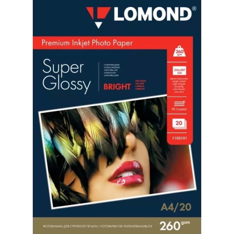 Fotopapier Lomond Premium 260 g/m² A4 Super Glossy, 20 Blatt
