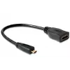 HDMI Kabel DeLOCK 65391 0,23m Typ A auf Typ D Schwarz