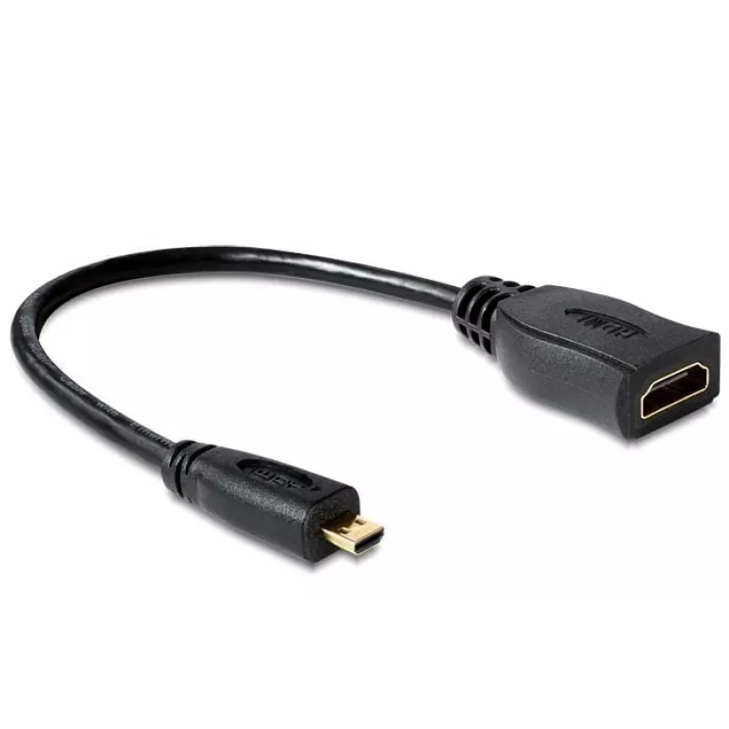 HDMI Kabel DeLOCK 65391 0,23m Typ A auf Typ D Schwarz