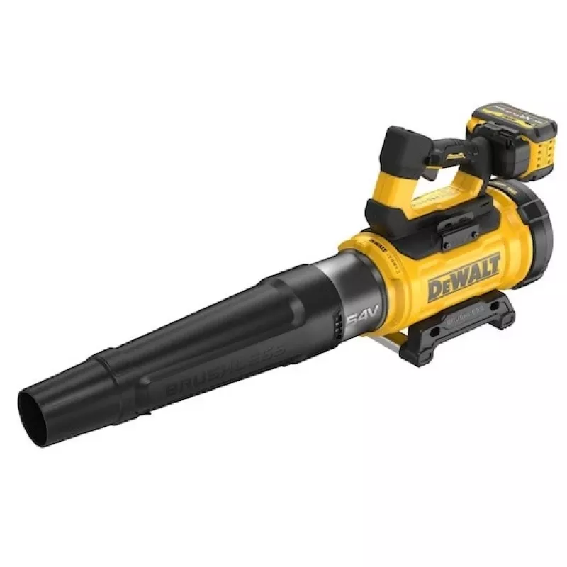Hand-Laubbläser DeWalt DCMBL777X1-QW — bürstenloser Motor, 21,5 m³/min, 258 km/h, 9 Ah Akku, 3 Geschwindigkeitsstufen, 3,2 kg
