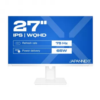 JAPANNEXT WQHD Monitor 68,6 cm (27 inch) 2560x1440 Pixel, IPS Panel, 8 ms, 75 Hz, AMD FreeSync, HDMI, DisplayPort (JN-IPS270WQHD75F-C65W-HSP-W)