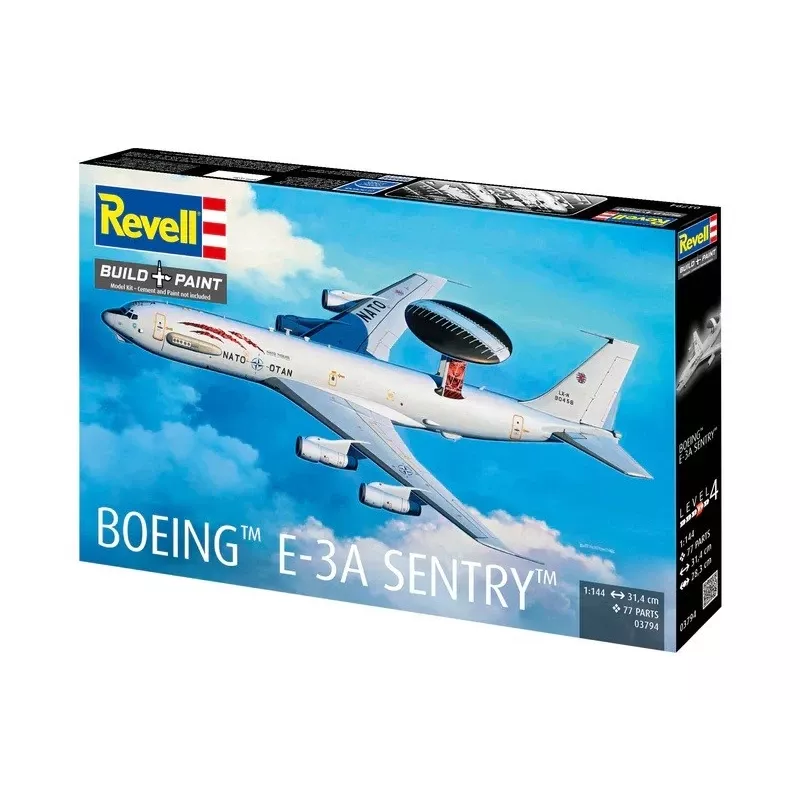 Plastikmodell REVELL Boeing E-3A Sentry Flugzeugmodellbausatz im Maßstab 1:144