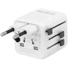 Reiseadapter CANYON OnTour One EU UK US AUS Weiß (CNS-TA1005W) – universelle Steckerkonvertierung für EU/UK/US/AUS