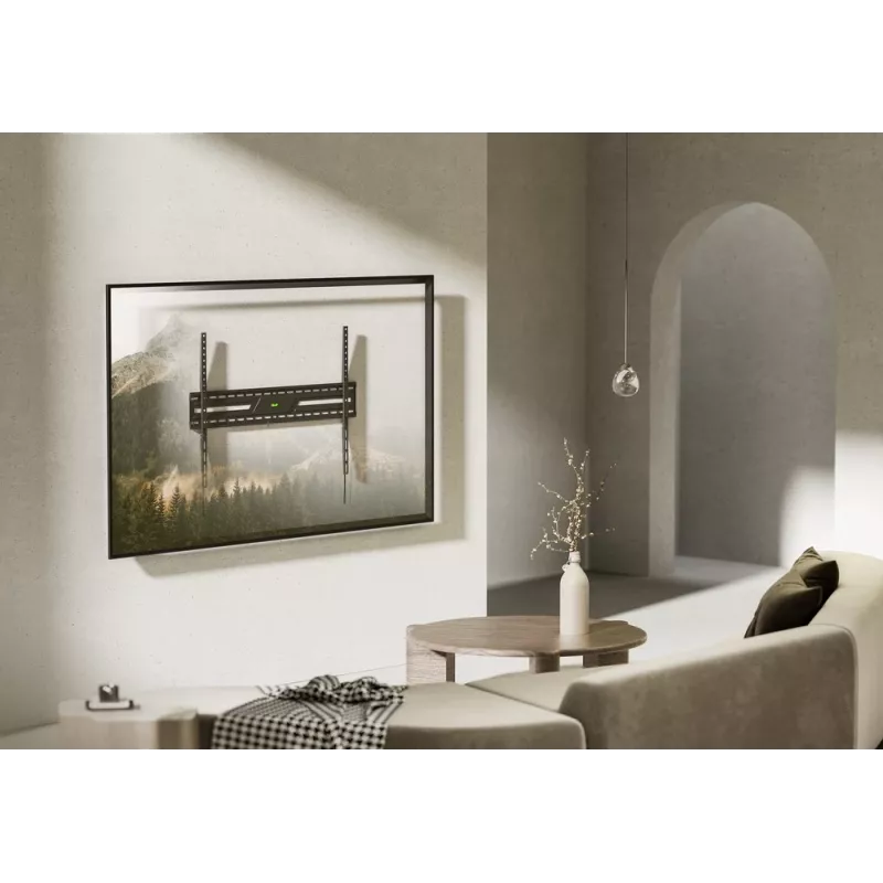 Feste TV-Wandhalterung GEMBIRD WM-100F-01 für 43–100 Zoll Bildschirme, Stahl, max. Belastung 75 kg, VESA 75x75–900x600