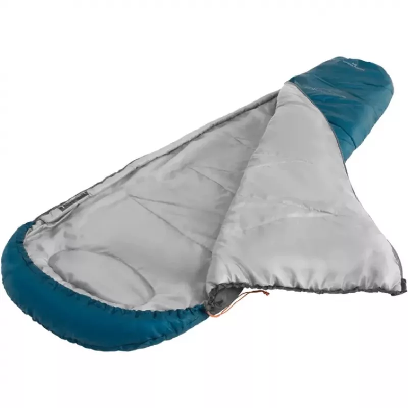 Easy Camp Starling Mummy Blue 8°C | Schlafsack | 210 x 75 x 50 cm | -5 bis 12 °C | Zwei-Wege-Reißverschluss mit Autolock