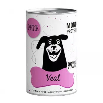 PAKA ZWIERZAKA Pepe Veal - Nassfutter für Hunde - 400g
