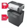 Rexel Momentum X406 Aktenvernichter mit Kreuzschnitt P4, Partikelschnitt, 4 x 28 mm, 15 L, 125 Blatt, 70 dB, Tasten