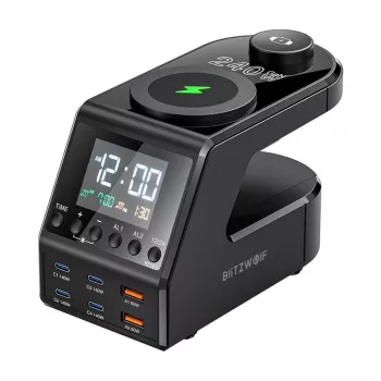 Alarm clock BlitzWolf BW-FW10 with 2×USB-A and 4×USB-C ports