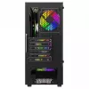 PC Cube Gehäuse SAVIO Noctis Glass RGB — Schwarz, ATX/Micro-ATX, 210×410×450 mm, 3×120 mm Frontlüfter