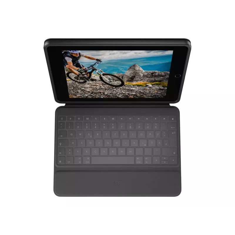 Logitech Rugged Folio - QWERTY - Spanisch - 1,8 cm - 1,2 mm - Apple - iPad (10. Generation) Modell: A2696 - A2757 - A2777