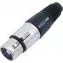 XLR 5-poliger Steckverbinder Omnitronic 30208425, schwarz, 5-poliger Buchseneinbau-/Leitungssteckverbinder
