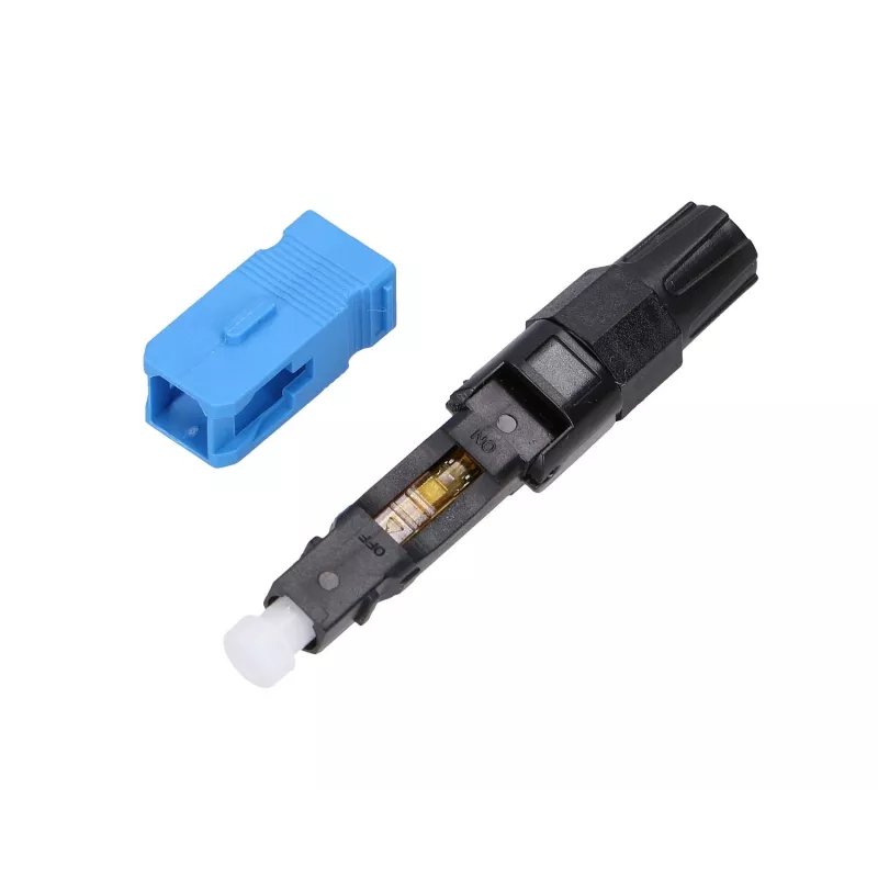 Glasfaser-Schnellverbinder Extralink SC/UPC Stecker, Einzelpack, schwarz oder blau