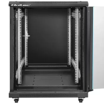 Netzwerkschrank QOLTEC 54518 19 Zoll 15U — Stahlgehäuse für 19-Zoll-Geräte