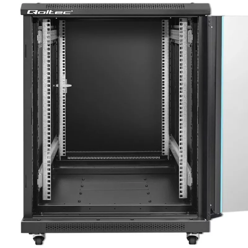 Netzwerkschrank QOLTEC 54518 19 Zoll 15U — Stahlgehäuse für 19-Zoll-Geräte