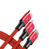 UNITEK C4049RD USB-Kabel 1,2 m USB A USB C/Micro-USB B/Lightning Rot