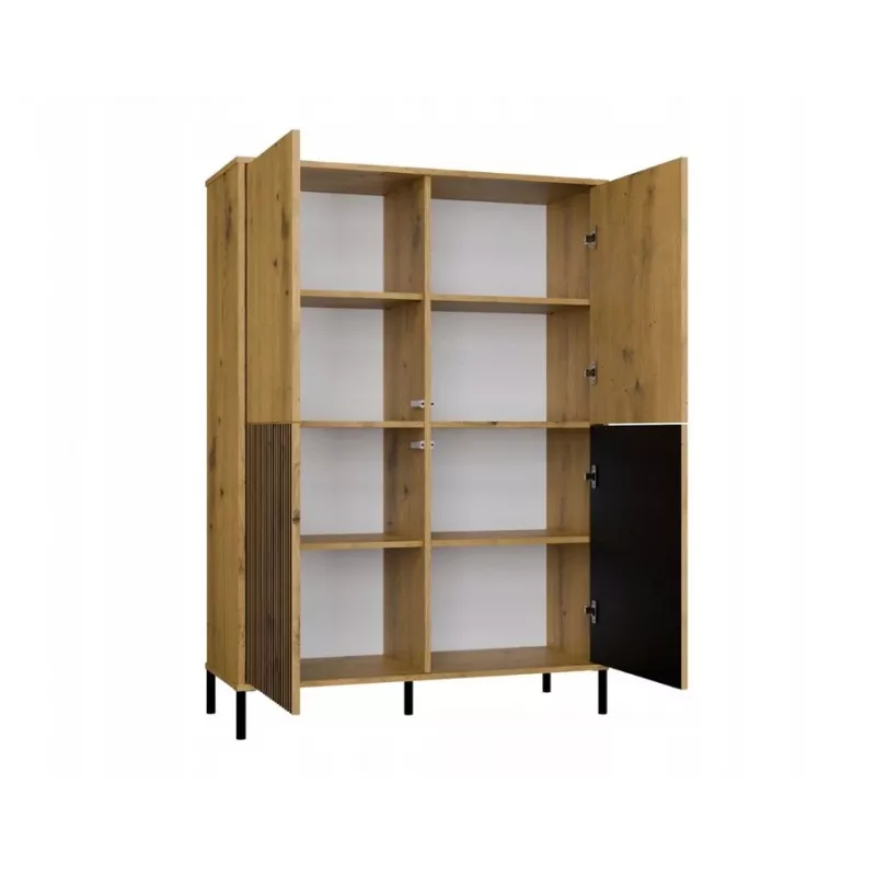 KAMARO 4DK schlank/GŁ Eiche ARTISAN DISPLAY CABINET