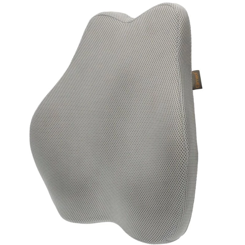 Lordosestützkissen MDH DRQE3S0BBXUXP — ergonomischer Memory-Schaum, 450×410×105 mm, Dichte 55 kg/m³, grau, Aufbewahrungsbeutel inklusive