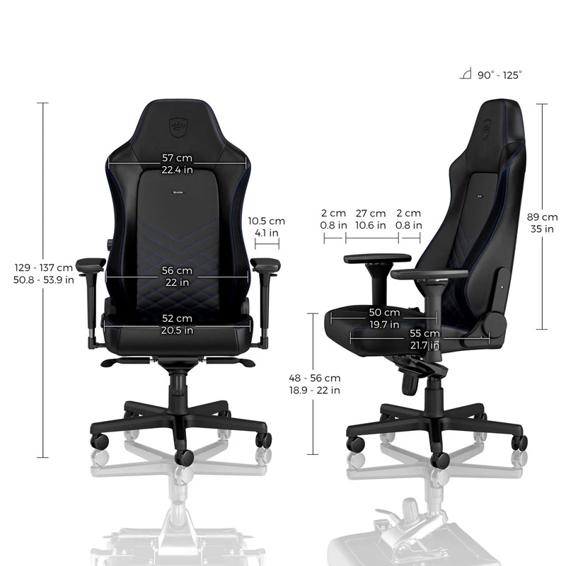 noblechairs HERO Gaming-Stuhl - Schwarz/Blau