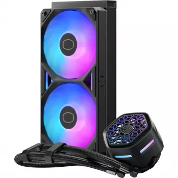 Flüssig-CPU-Kühler Cooler Master MasterLiquid 240 Atmos II — 240-mm-Radiator, VRM-Lüfter, RGB