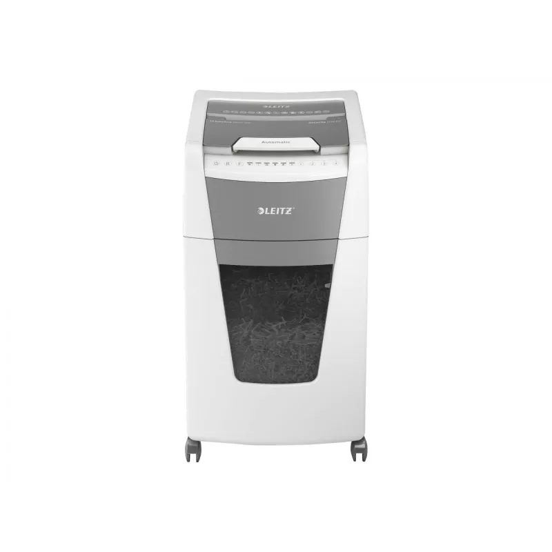 Leitz IQ Autofeed Office 300 Automatischer Aktenvernichter P4, Kreuzschnitt, 22 cm, 4 x 30 mm, 60 L, 500 Blatt, 55 dB