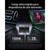 Charger GeNPrime 200W GaN 4xUSB-C 2xUSB-A Schwarz
