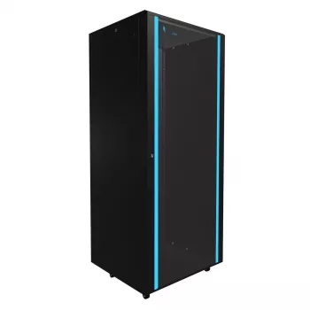 Freistehender Schrank Extralink 42U 800X800 STANDING RACKMOUNT CABINET SCHWARZ 1400 kg Kapazität