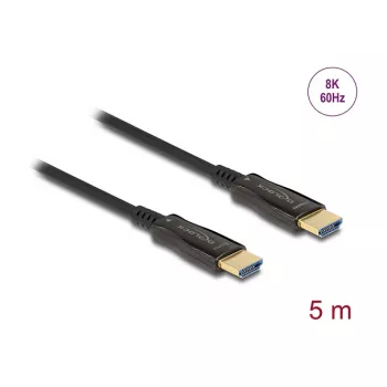 DeLOCK HDMI-Kabel 5m Typ A Standard Stecker Stecker 48 Gbit/s Schwarz