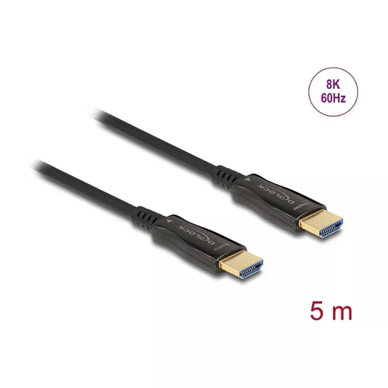 DeLOCK HDMI-Kabel 5m Typ A Standard Stecker Stecker 48 Gbit/s Schwarz