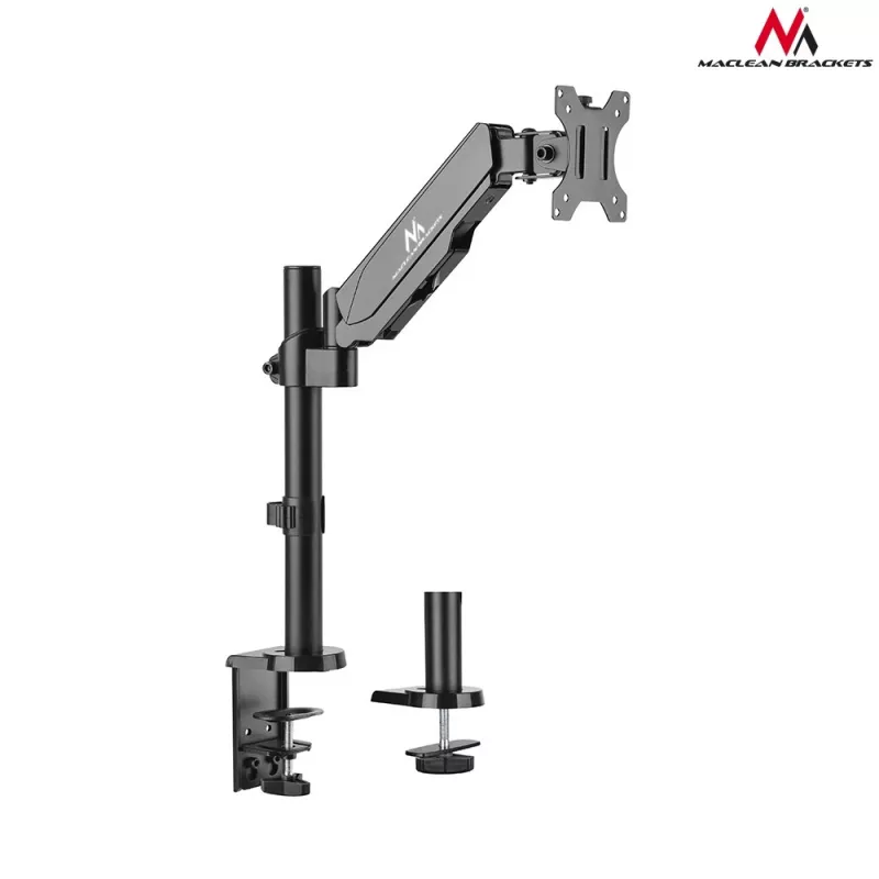 Schreibtisch-Monitorhalterung MACLEAN MC-775 für 32 Zoll (81,3 cm) Bildschirme, VESA 75x75–100x100, bis 8 kg, grau