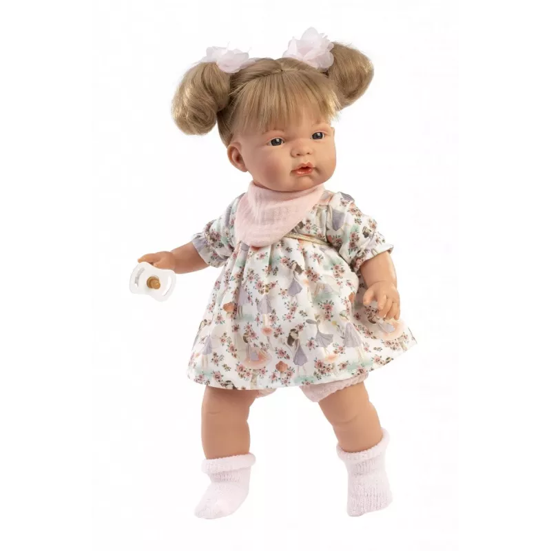 Puppe Llorens Joelle, 38 cm Weinende Puppe mit realistischen Merkmalen und weichem Körper