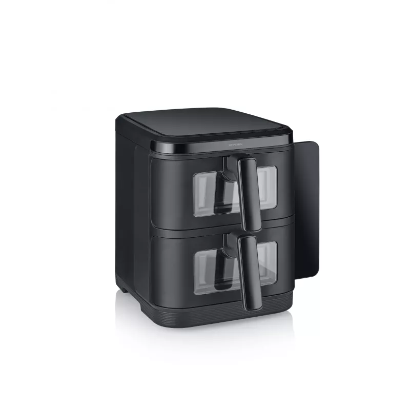 Fritteuse SEVERIN FR 2468 S-Fry Duo Stack 2-in-1 Kochkapazität, Dualkorb-Design