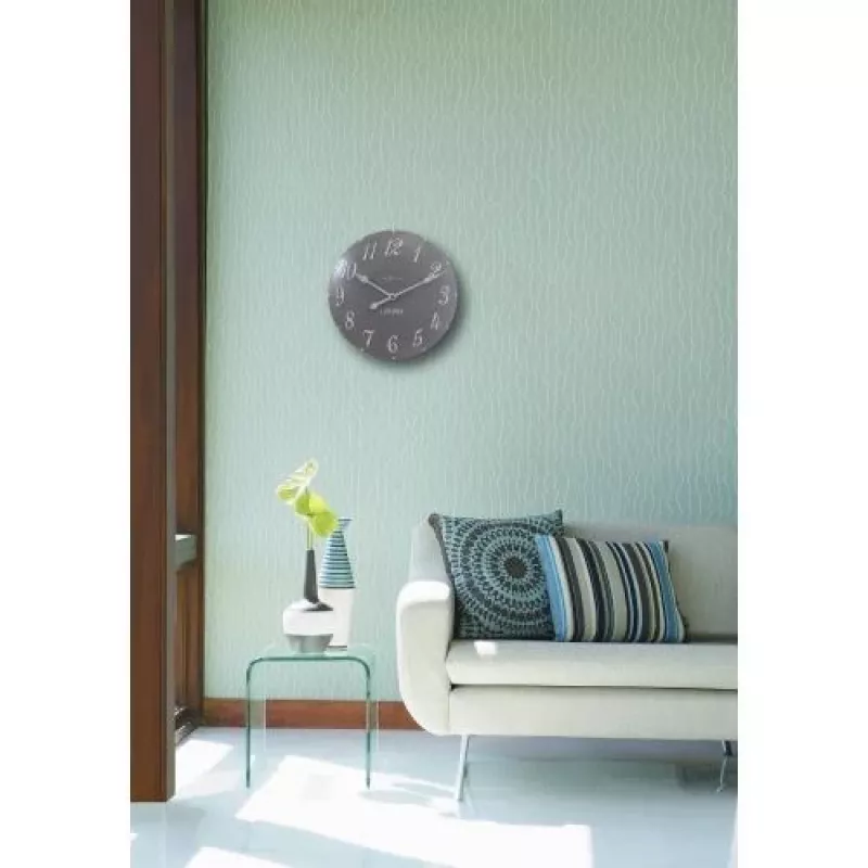 NeXtime klok 3084gs London Arabic, Ø34,5cm, Wand, Grau/Weiß