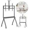 TV-Ständer MACLEAN MC-114 B tragbarer Bodenständer für 55–100 Zoll Bildschirme, max. Belastung 120 kg, VESA 200x200–900x600, Höhe 115–152 cm, schwarz, Regal