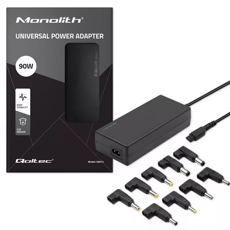 Qoltec 50012 Automatisches Universal-Netzteil 90W | 9 Stecker | +Netzkabel