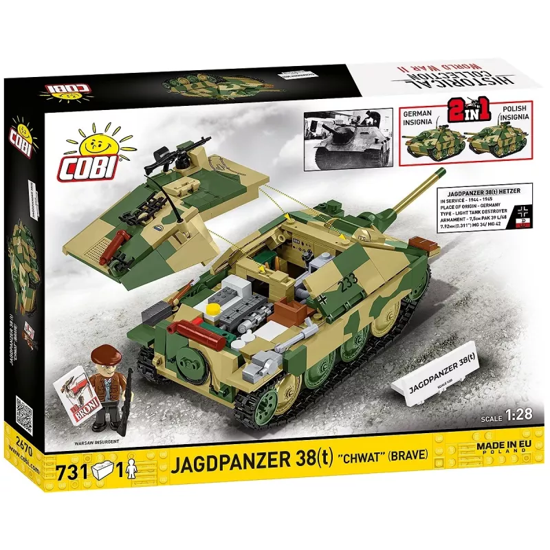 Cobi Blocks Jagdpanzer 38t Brave Konstruktionsset, 731 Teile