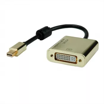 Videokabel-Adapter ROLINE 12.03.3176 Mini DisplayPort auf DVI-D 0,1 m