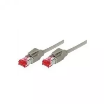 Tecline - Patchkabel - RJ-45 (M) auf RJ-45 (M) - 1,5 m - SFTP, PiMF - CAT 6 - Geschirmt, Rastnasenschutz - Grau (744015)