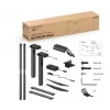 Elektrisches Stehtischgestell ONKRON CDF222E-B, 2-beinig, schwarz, 100 kg Tragfähigkeit, Breite 100–170 cm, Mindesthöhe 73 cm