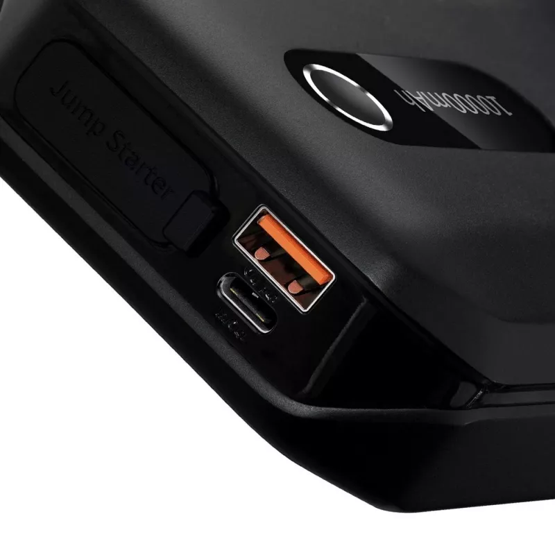 Powerbank/Starthilfe Baseus Pro+ Auto-Starthilfe, 12000mAh, 1200A, USB (Schwarz)