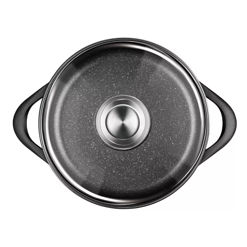 Smile MGK-17 Suppentopf, Aluminium, schwarz