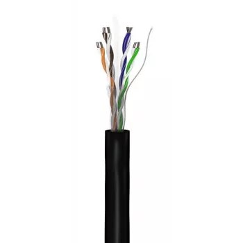 Netzwerkkabel Goobay CAT 6 U/UTP 100 m Schwarz