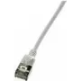 LogiLink SlimLine - Patchkabel - RJ-45 (M) auf RJ-45 (M) - 1 m - SSTP, PiMF - CAT 6a - geschirmt, halogenfrei, vergossen, rastnasenfrei - grau, RAL 7035