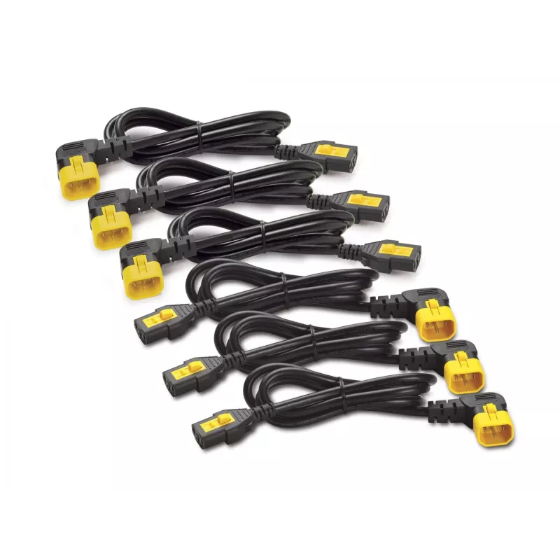 APC Stromkabelset (6 St.), arretierbar, C13 auf C14 (90°-Winkel), 1,2 m