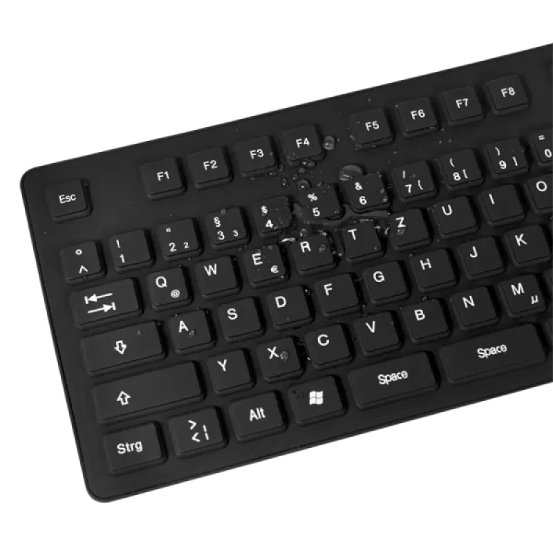 Tastatur LogiLink ID0019A Universal USB QWERTZ Deutsch Schwarz