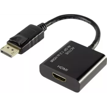 Video-Converter Renkforce DisplayPort auf HDMI, Modell 1407508, schwarz